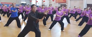 group tai chi practice