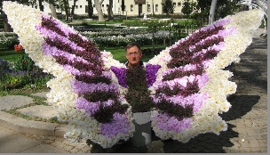 butterfly made from flowers
